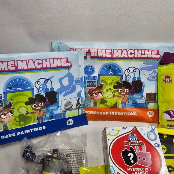 Lot of 20 Happy Kids Meal Toys McDonalds Wendys Dinosaurs Play Doh Kung Fu Panda - Picture 2 of 8